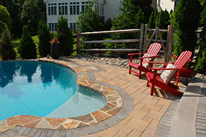 picture of a pool with hardscaping - DeMichele Inc Media, PA